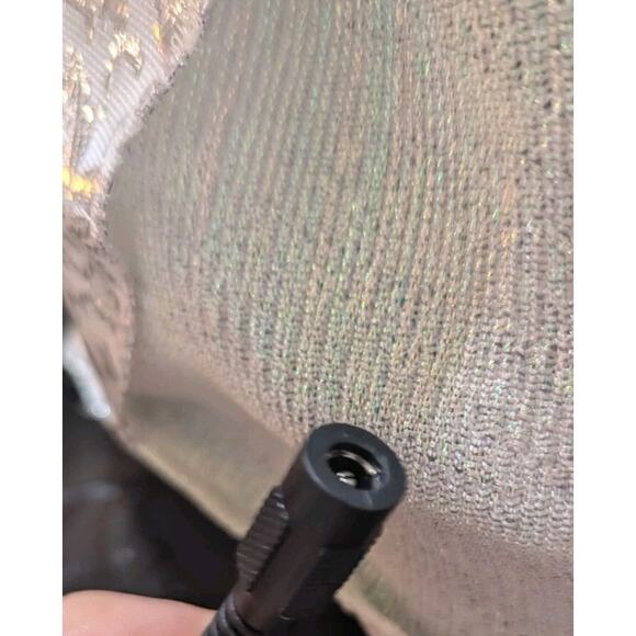 Vtg Fiber Optic Angel Tree Topper Light Up Silver White Gown Christmas 15" - Picture 5 of 9